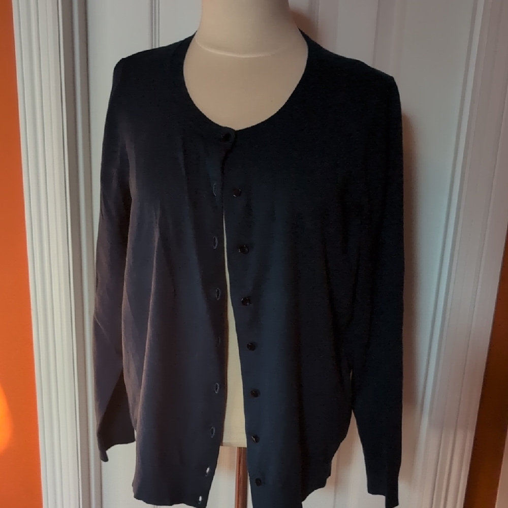 Talbots Peacock Blue Pima Cotton Sweater